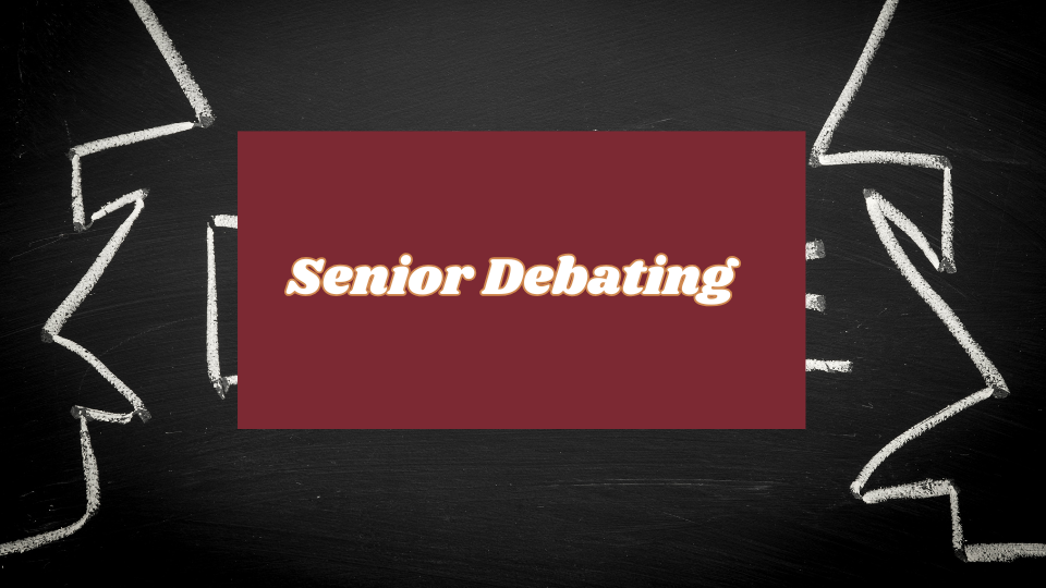 Senior Debating Update