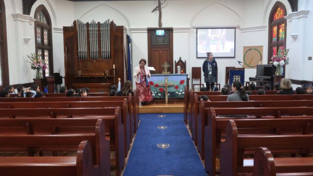 Pre-Kindergarten Attends School Chapel for the First Time