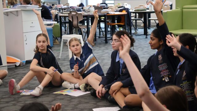 Year 11 (Year 12 2026) Leaders Guiding Year 6 Through Change