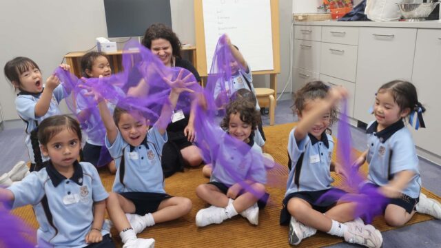 Pre-Kindergarten students meet their House Patrons