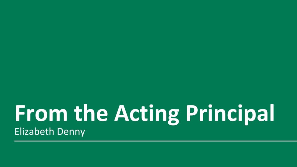 Principal’s Message