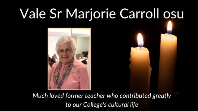 Vale: Sr Marjorie Carroll osu