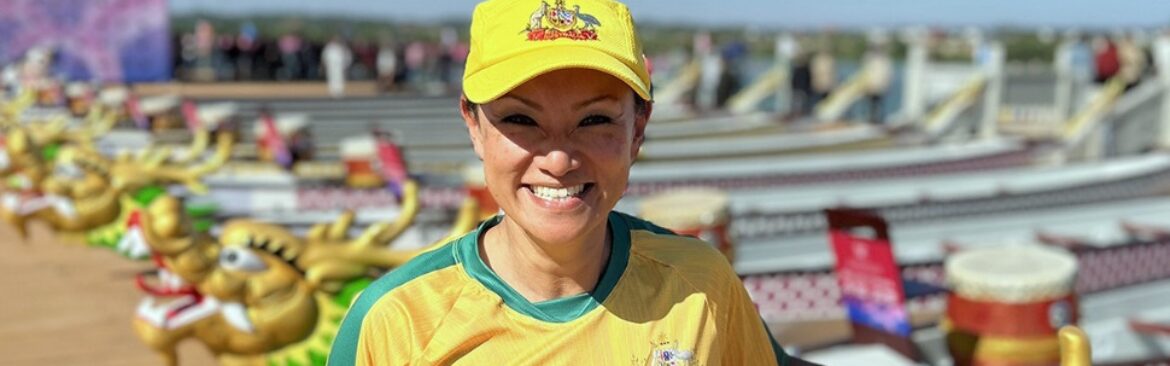 Cassandra Ballebye (Tang, 1997) represents Australia in Dragon Boat Racing