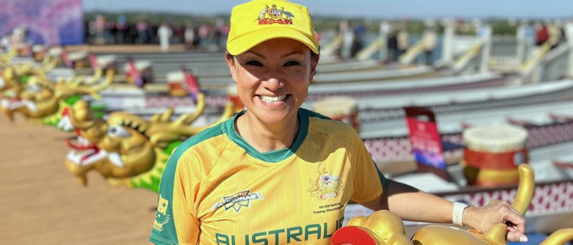 Cassandra Ballebye (Tang, 1997) represents Australia in Dragon Boat Racing