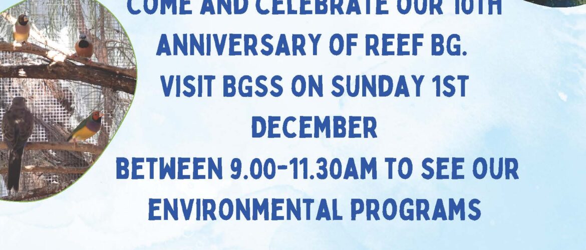 BELGIAN GARDENS STATE SCHOOL REEF BG COMMUNITY OPEN MORNING