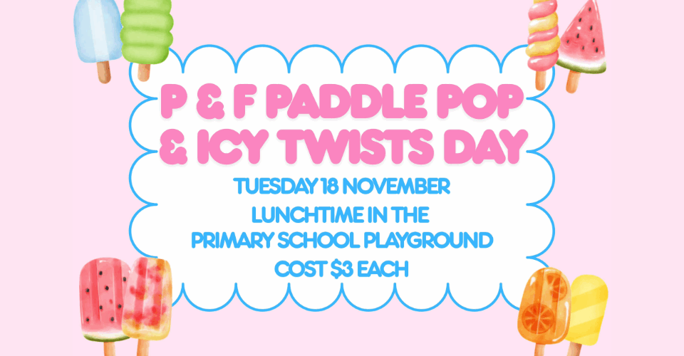 Primary School Paddle Pops and Icy Poles Day
