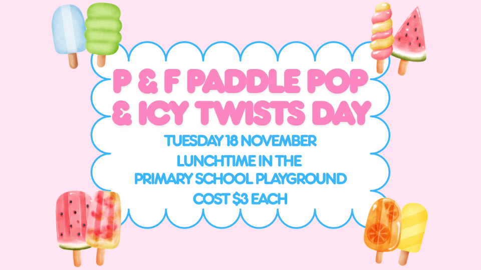 Primary School Paddle Pops and Icy Poles Day