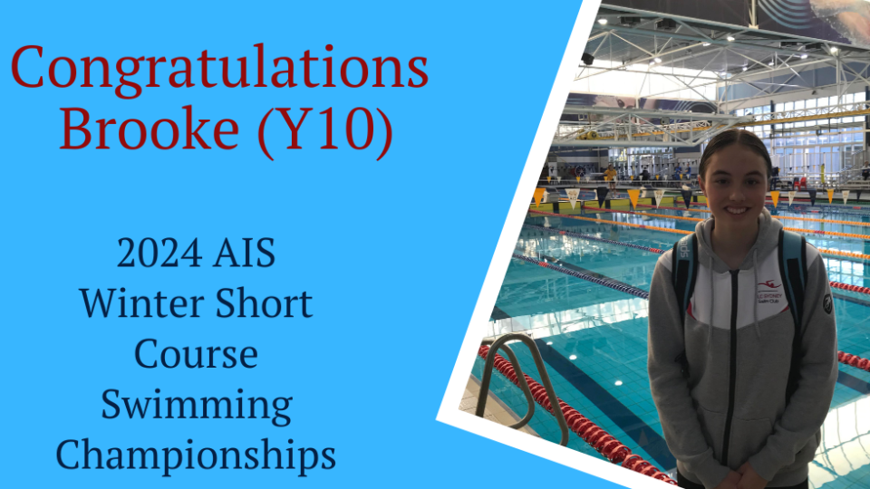 Congratulations Brooke 🏊👏