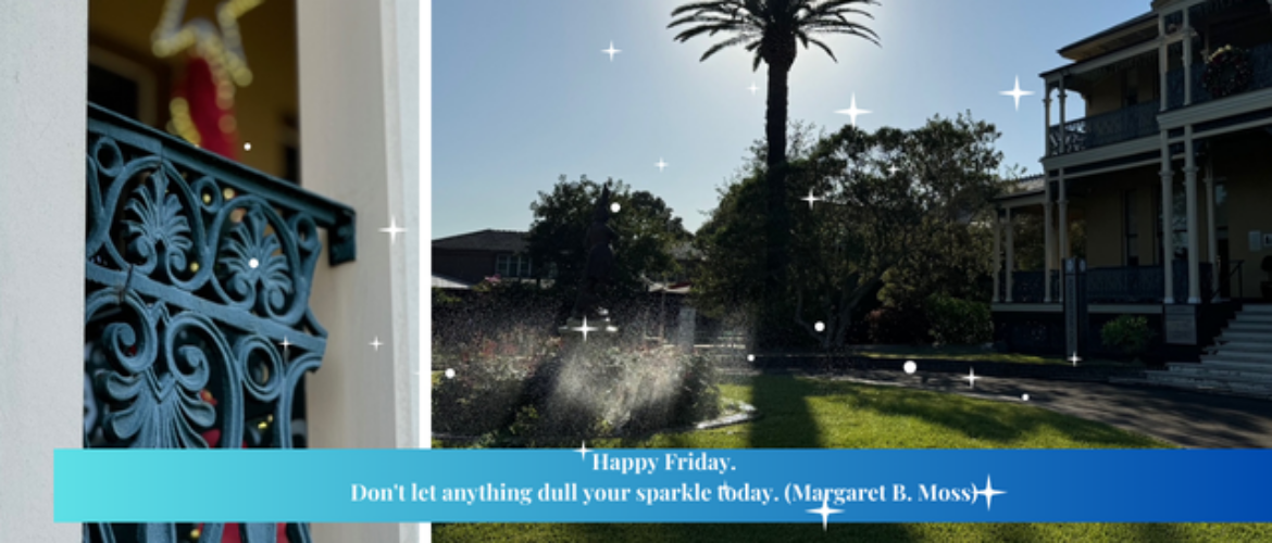 Happy Friday &#8211; Don&#8217;t let anything dull your sparkle today. Hope you&#8217;re feeling on top of the world!