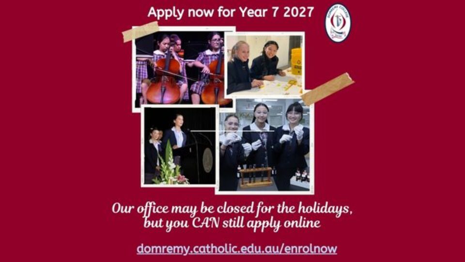 Apply now for Year 7 2027