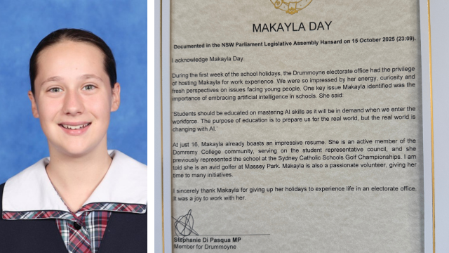 Makayla Day &#8211; acknowledged in the NSW Parliament Legislative Assembly Hansard