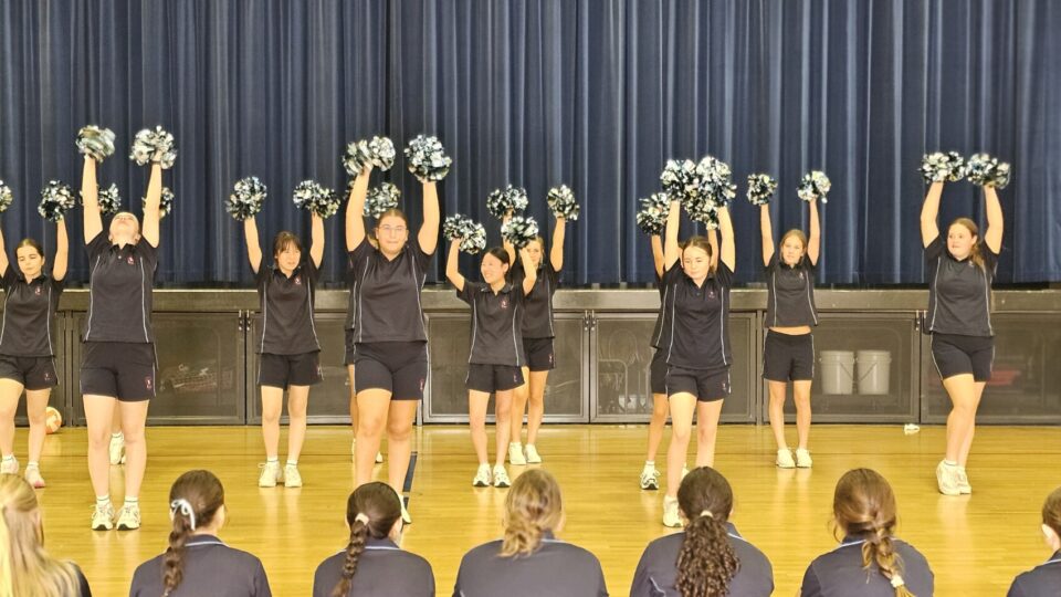 Year 9 Cheerleading end of term performance