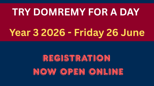 Try Domremy for a Day – Year 3: Online Registrations now open