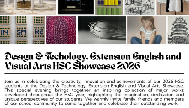 HSC Showcase 2026 – Design and Technology, Visual Arts, and English Extension 2