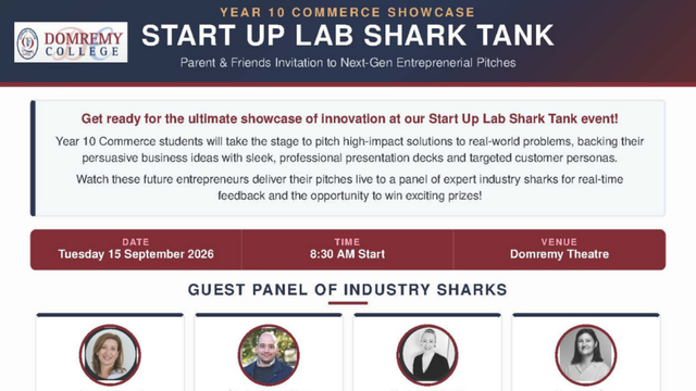 Year 10 Commerce – Start Up Lab Shark Tank