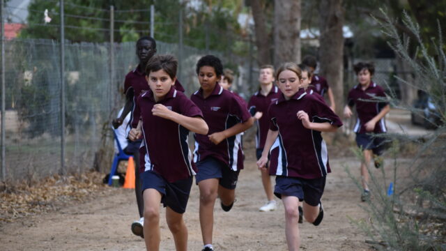 Secondary Cross Country action!