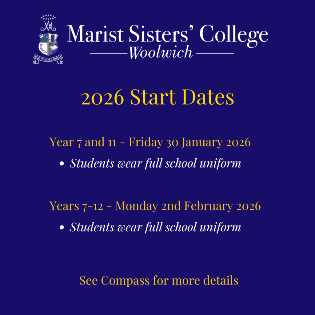 2026 Start Dates – Marist Sisters' College Woolwich