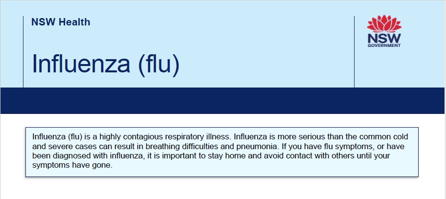 Influenza – help us stop the contagion