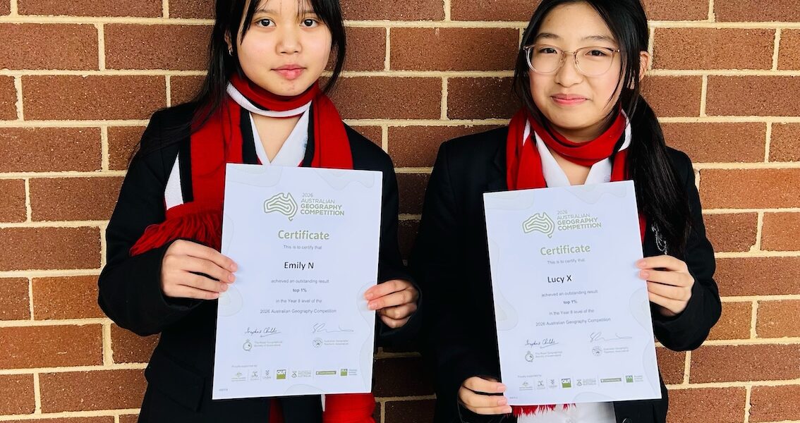 Top 1% in the Australian Geography Competition