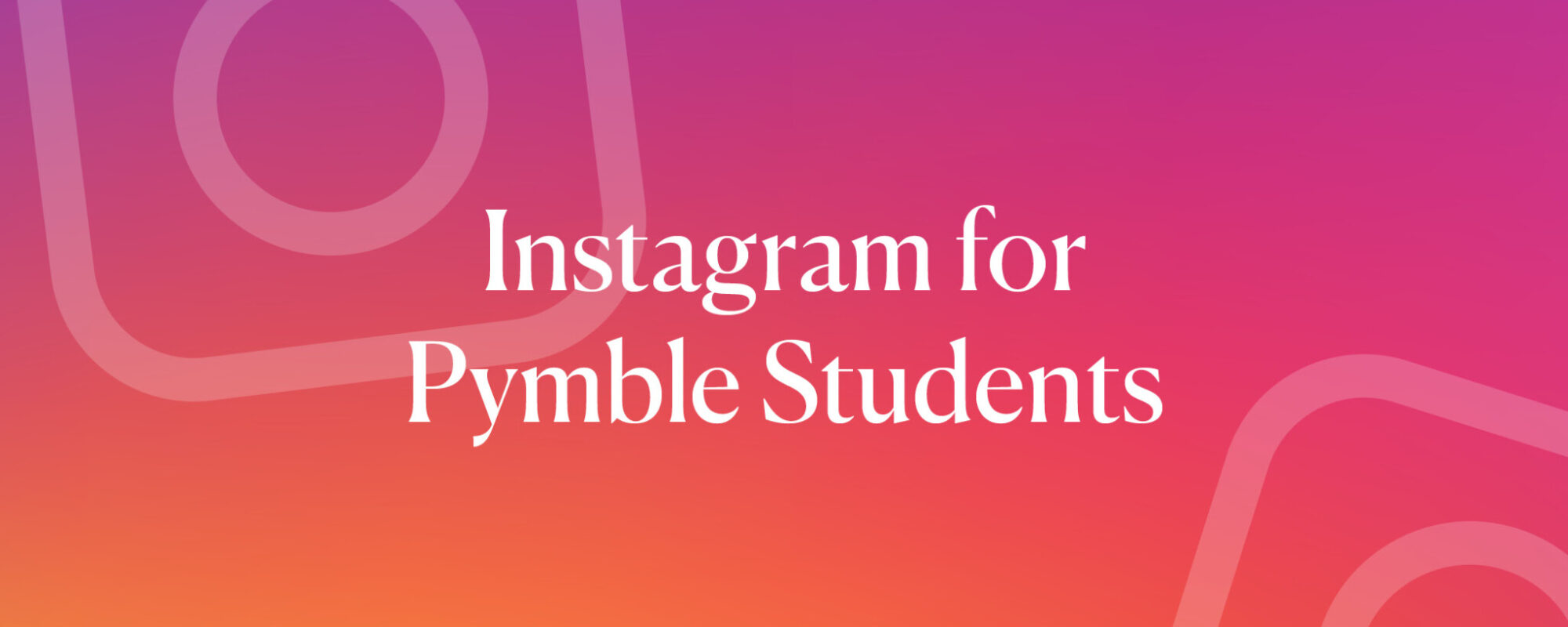 Student Instagram account launch