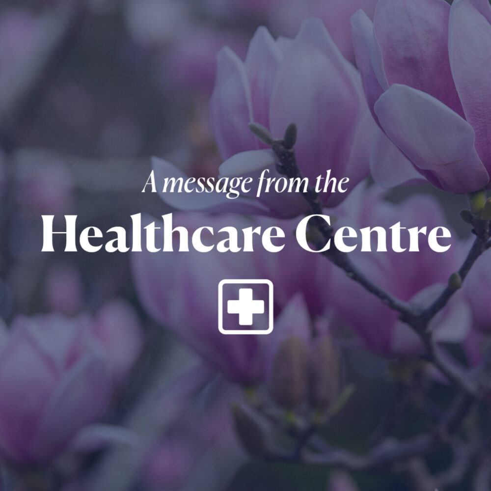 Important message from the Healthcare Centre
