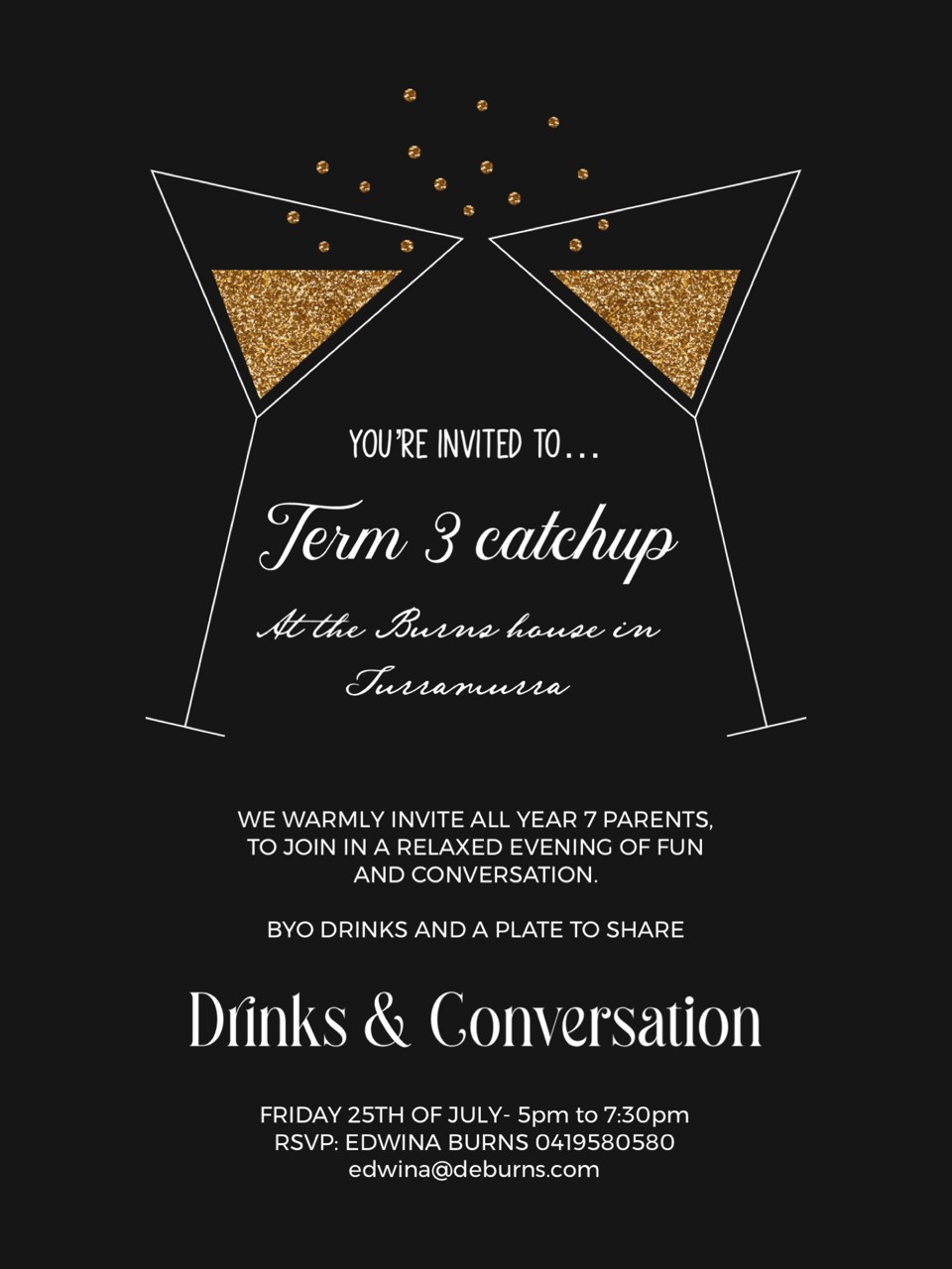 July Year 7 drinks